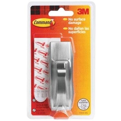 3M Command MR03-BN Modern Reflection Large Metal Hook, Brushed Nickel (Pack of 4)