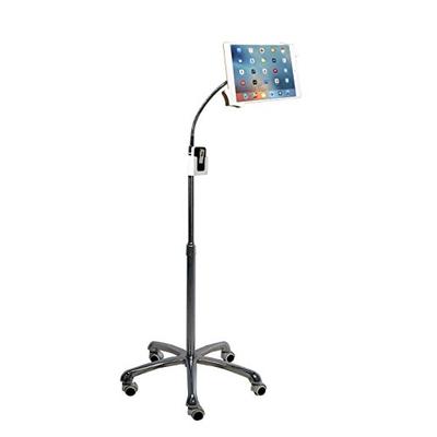 CTA Digital PAD-HFS Heavy-Duty Height-Adjustable Rotating Tablet Floor Stand with Gooseneck, Locking