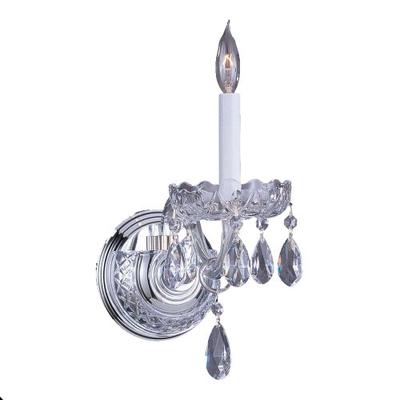 Crystorama 1031-CH-CL-SAQ Crystal One Light Sconces from Traditional Crystal collection in Chrome, P