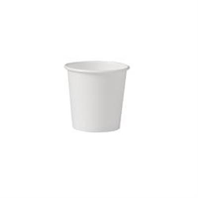 SOLO 374W-2050 4oz White, Single Sided Poly Paper Hot Cups, (Case of 1,000)