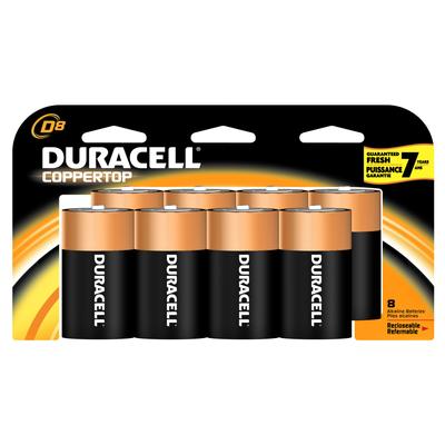 Duracell Coppertop D-8PK Double Wide