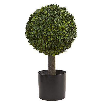 Nearly Natural 21" Boxwood Ball Topiary Artificial Tree Green