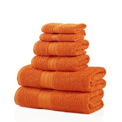 Superior 700 GSM Long Staple 100% Combed Cotton, Durable, Plush and Absorbent 6-Piece Single Ply Tow