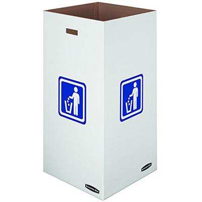 Bankers Box Large Corrugated Cardboard Trash and Recycling Containers, 50 Gallon, 10 Each (7320201)
