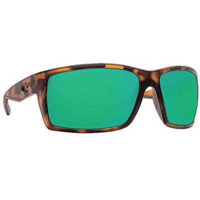 Costa Del Mar Reefton Sunglass Matte Retro Tortoise/Green Mirror 580Plastic
